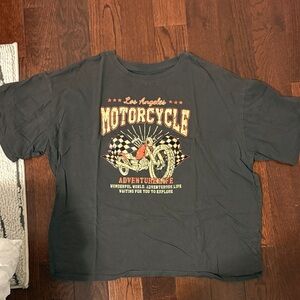 Gray Los Angeles Motorcycle Graphic T-Shirt